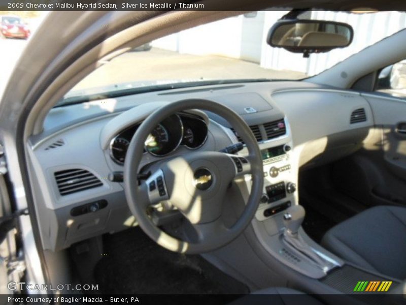 Silver Ice Metallic / Titanium 2009 Chevrolet Malibu Hybrid Sedan