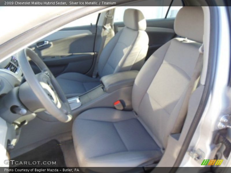 Silver Ice Metallic / Titanium 2009 Chevrolet Malibu Hybrid Sedan