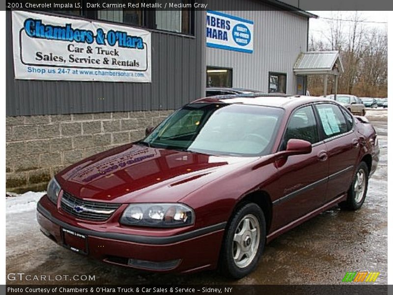 Dark Carmine Red Metallic / Medium Gray 2001 Chevrolet Impala LS