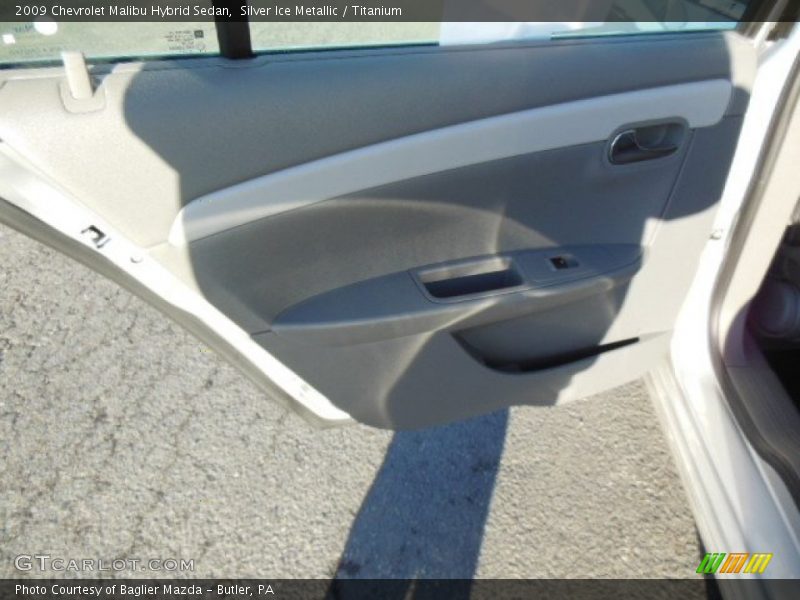 Silver Ice Metallic / Titanium 2009 Chevrolet Malibu Hybrid Sedan