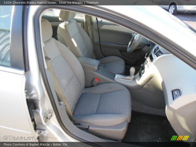 Silver Ice Metallic / Titanium 2009 Chevrolet Malibu Hybrid Sedan