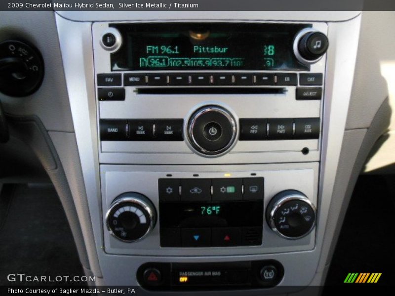 Silver Ice Metallic / Titanium 2009 Chevrolet Malibu Hybrid Sedan