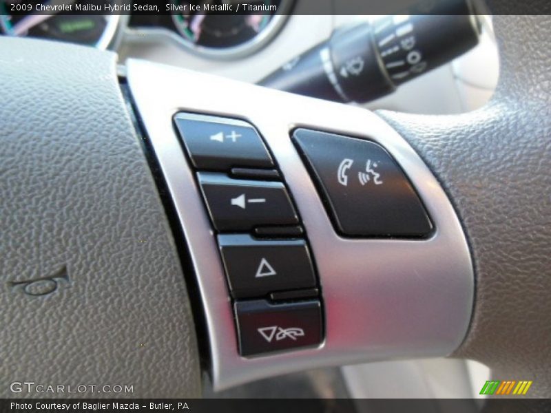 Silver Ice Metallic / Titanium 2009 Chevrolet Malibu Hybrid Sedan