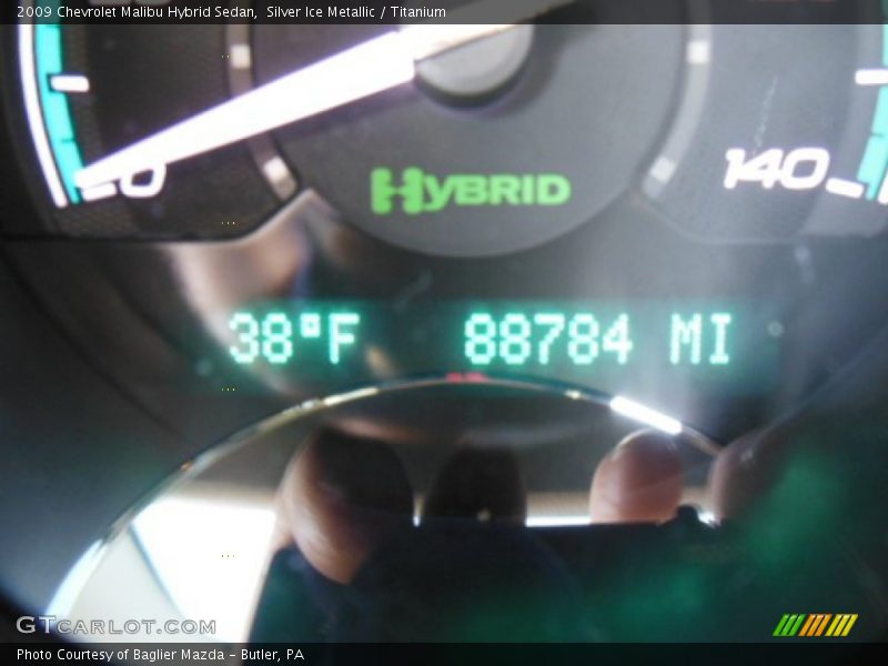 Silver Ice Metallic / Titanium 2009 Chevrolet Malibu Hybrid Sedan