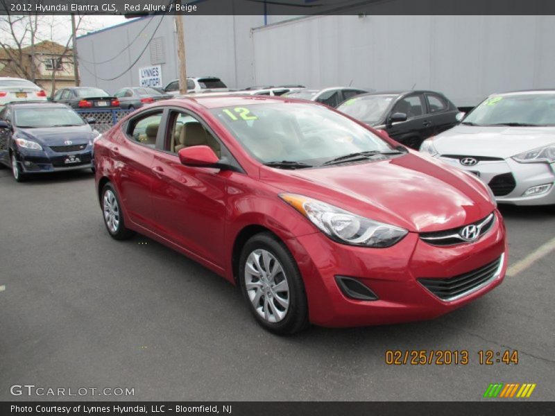 Red Allure / Beige 2012 Hyundai Elantra GLS