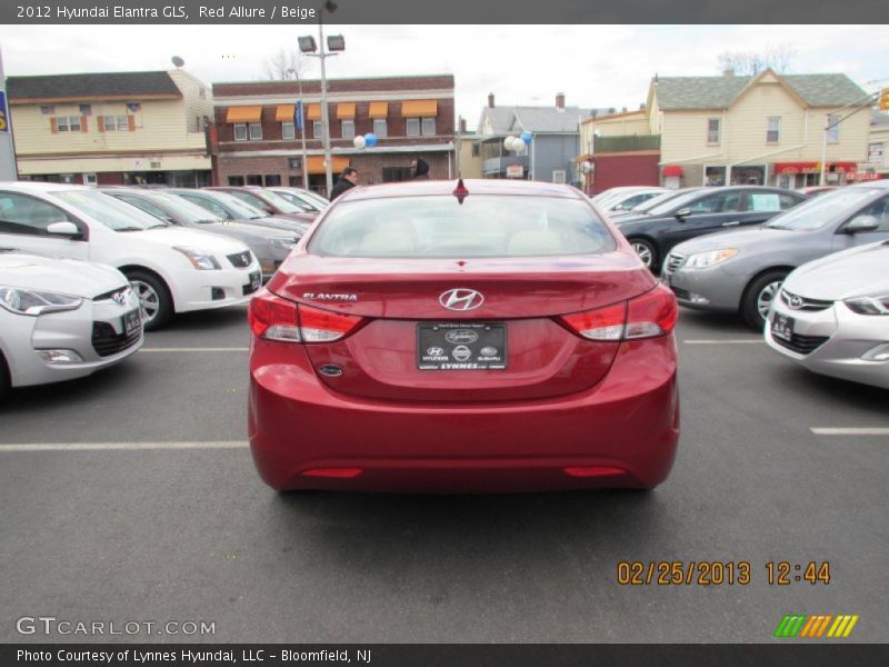 Red Allure / Beige 2012 Hyundai Elantra GLS