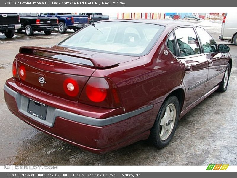 Dark Carmine Red Metallic / Medium Gray 2001 Chevrolet Impala LS