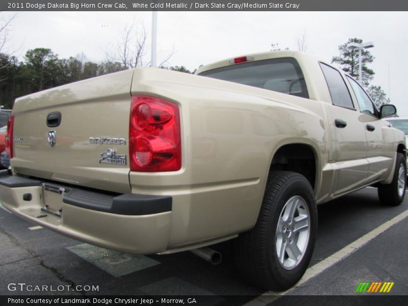 White Gold Metallic / Dark Slate Gray/Medium Slate Gray 2011 Dodge Dakota Big Horn Crew Cab