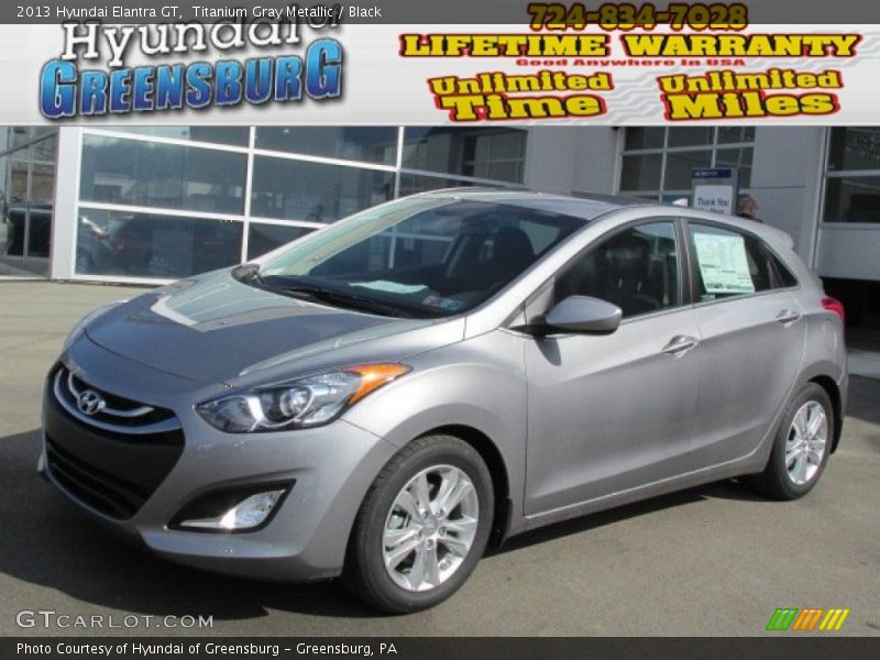 Titanium Gray Metallic / Black 2013 Hyundai Elantra GT