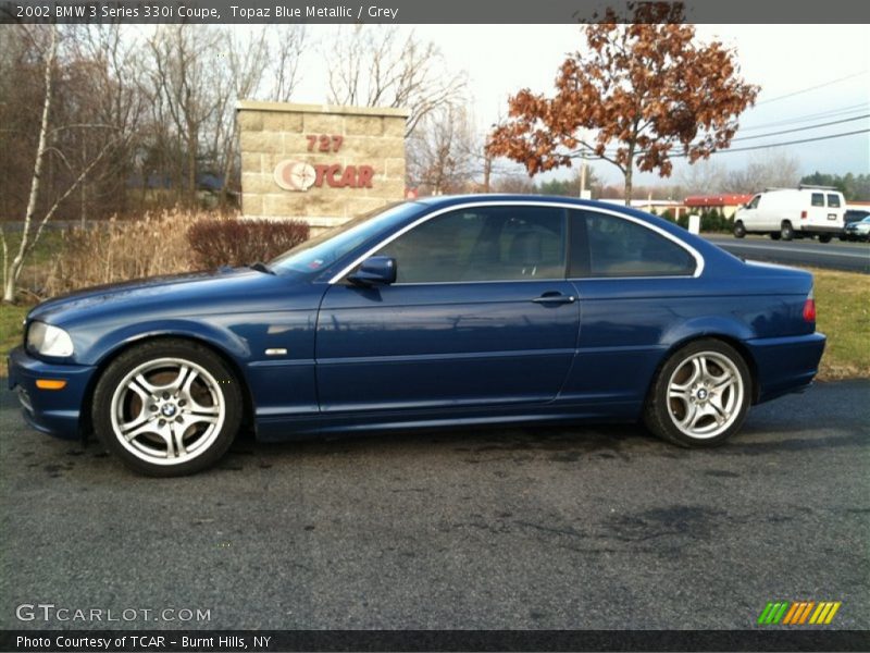 Topaz Blue Metallic / Grey 2002 BMW 3 Series 330i Coupe