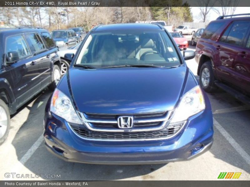 Royal Blue Pearl / Gray 2011 Honda CR-V EX 4WD