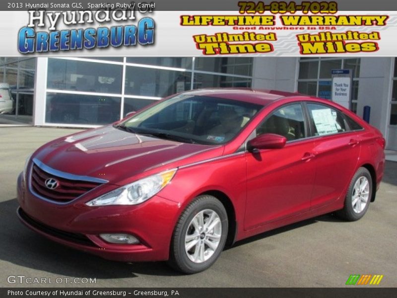 Sparkling Ruby / Camel 2013 Hyundai Sonata GLS