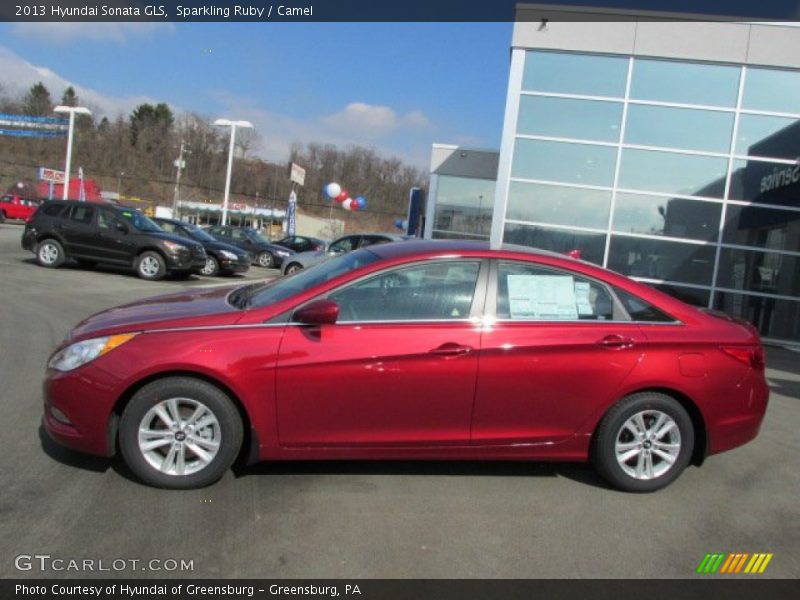 Sparkling Ruby / Camel 2013 Hyundai Sonata GLS