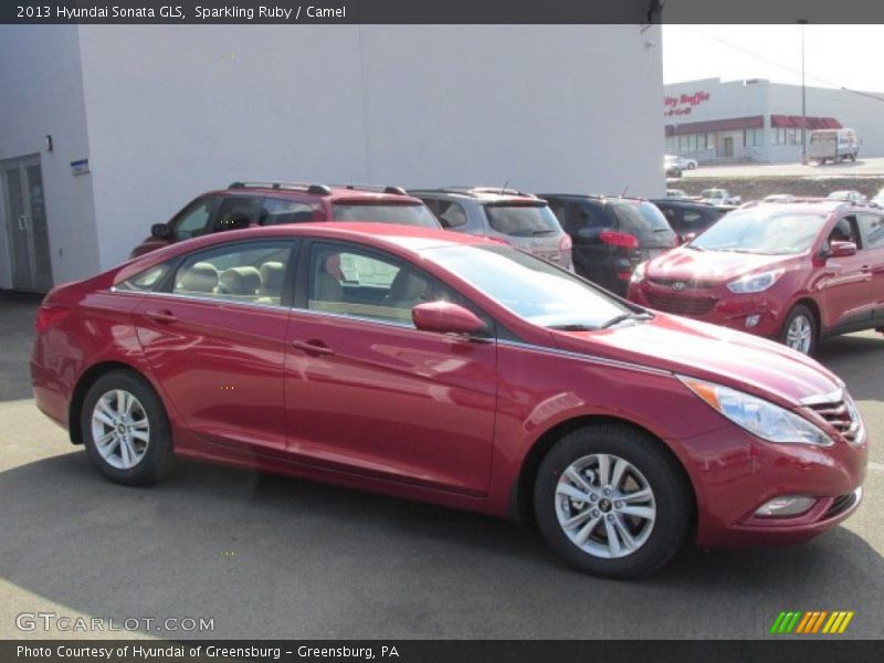 Sparkling Ruby / Camel 2013 Hyundai Sonata GLS