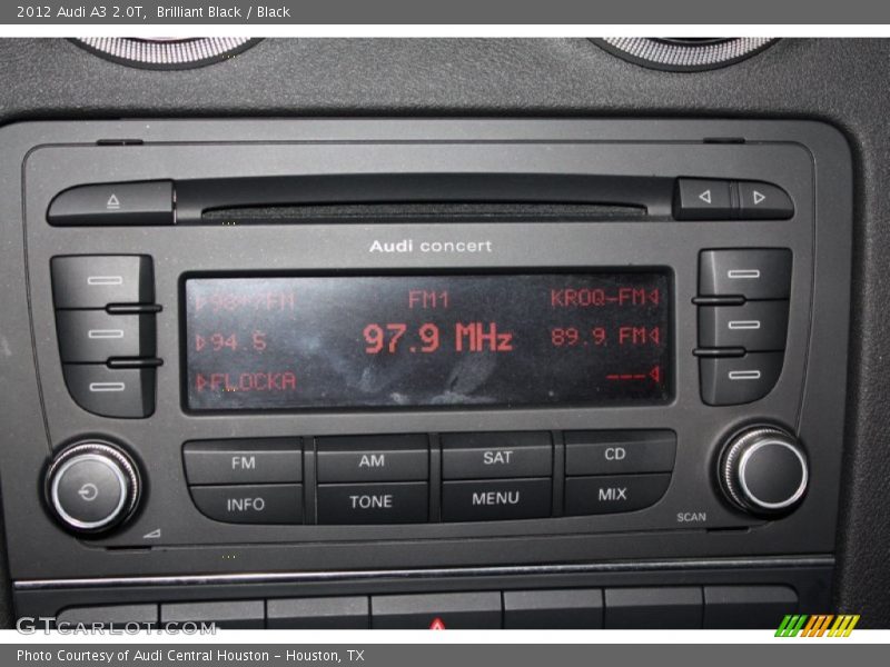 Brilliant Black / Black 2012 Audi A3 2.0T