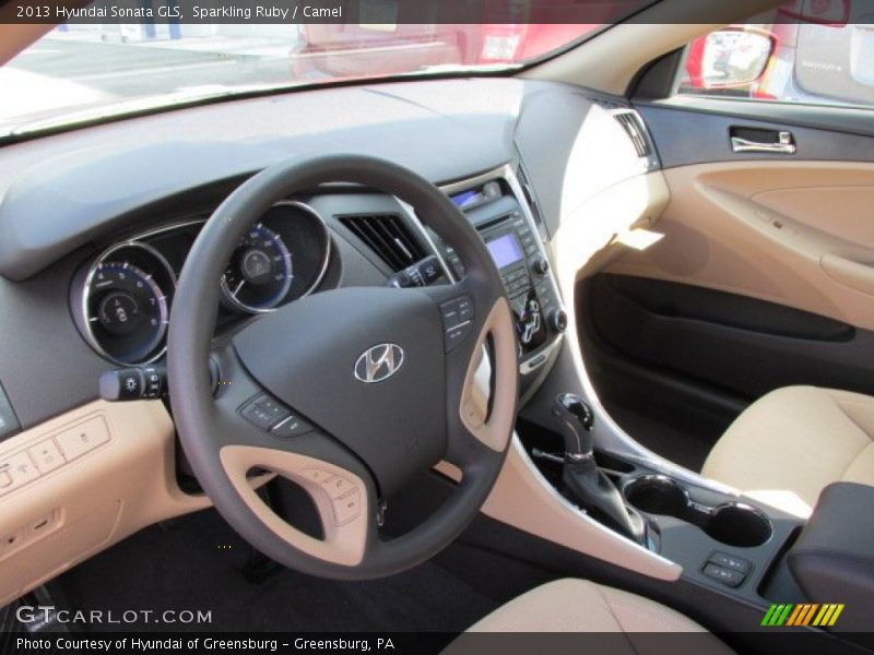 Sparkling Ruby / Camel 2013 Hyundai Sonata GLS
