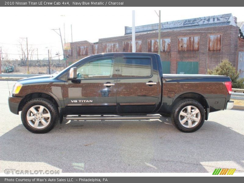  2010 Titan LE Crew Cab 4x4 Navy Blue Metallic