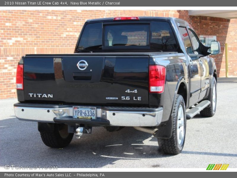 Navy Blue Metallic / Charcoal 2010 Nissan Titan LE Crew Cab 4x4