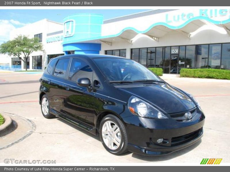 Nighthawk Black Pearl / Black 2007 Honda Fit Sport