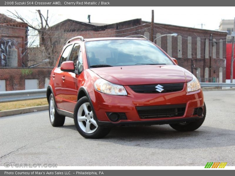 Cherry Red Metallic / Black 2008 Suzuki SX4 Crossover AWD