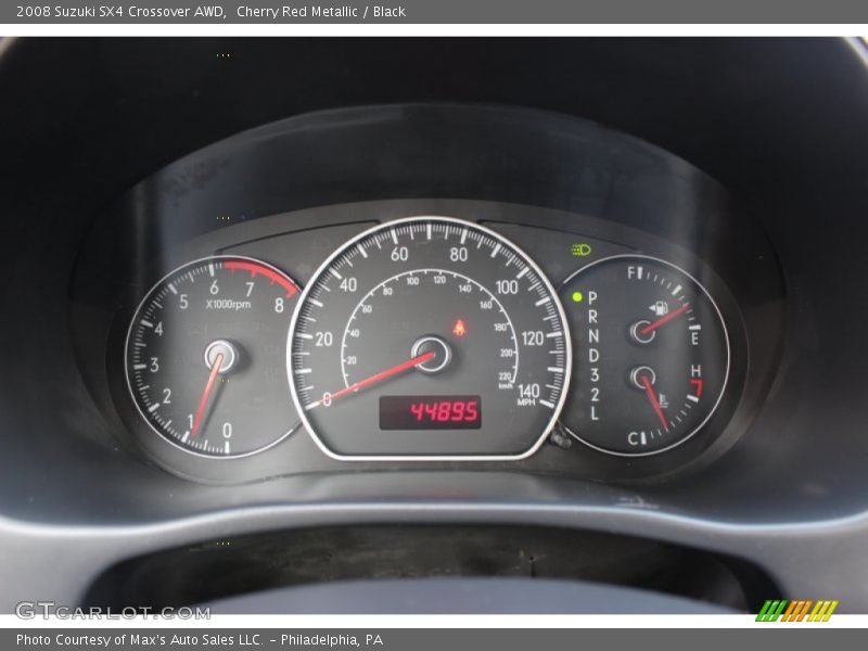 Cherry Red Metallic / Black 2008 Suzuki SX4 Crossover AWD