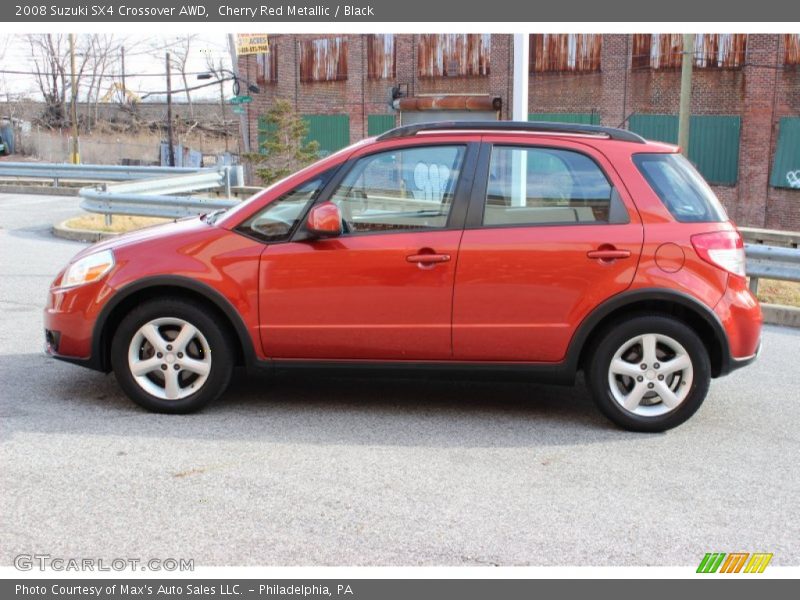 Cherry Red Metallic / Black 2008 Suzuki SX4 Crossover AWD