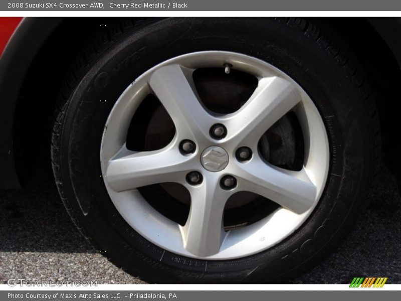 Cherry Red Metallic / Black 2008 Suzuki SX4 Crossover AWD