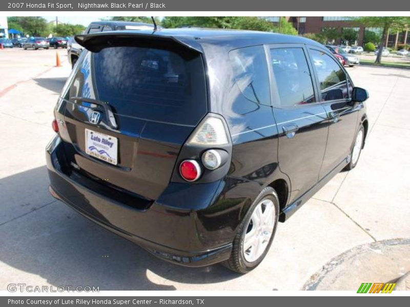 Nighthawk Black Pearl / Black 2007 Honda Fit Sport
