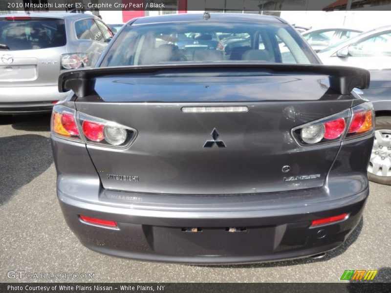 Graphite Gray Pearl / Black 2010 Mitsubishi Lancer ES
