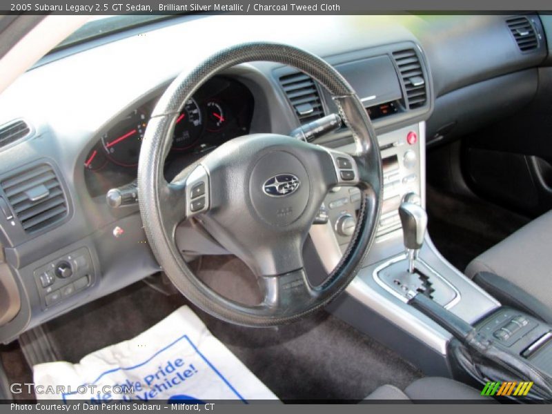 Brilliant Silver Metallic / Charcoal Tweed Cloth 2005 Subaru Legacy 2.5 GT Sedan