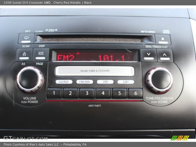Cherry Red Metallic / Black 2008 Suzuki SX4 Crossover AWD