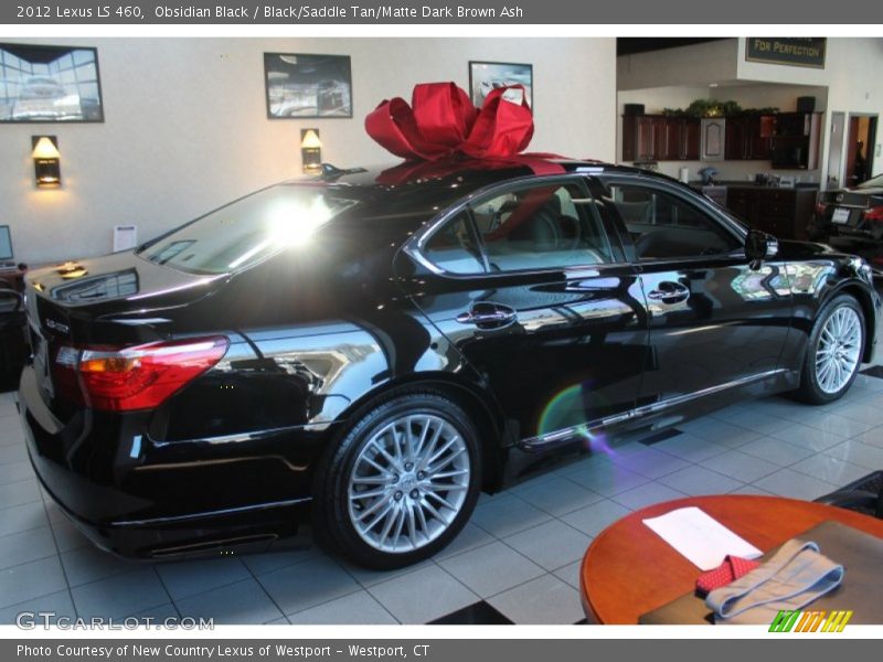 Obsidian Black / Black/Saddle Tan/Matte Dark Brown Ash 2012 Lexus LS 460
