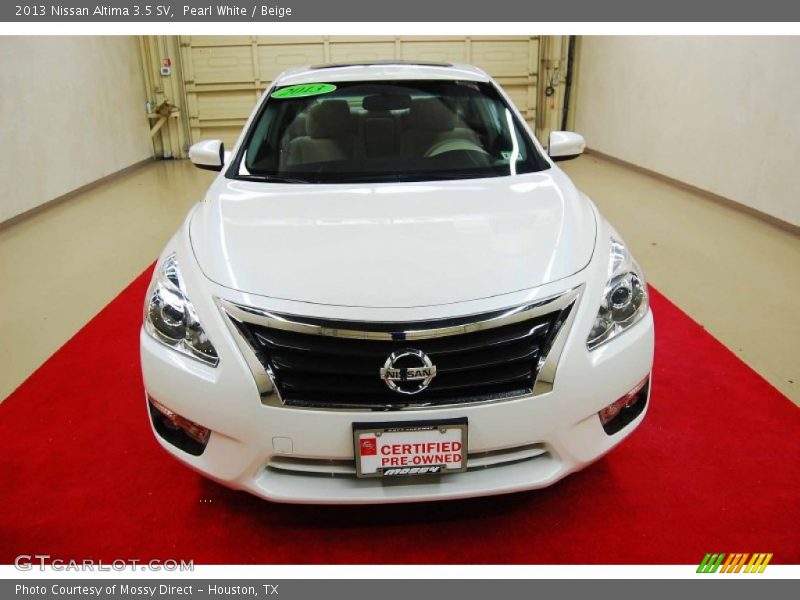 Pearl White / Beige 2013 Nissan Altima 3.5 SV