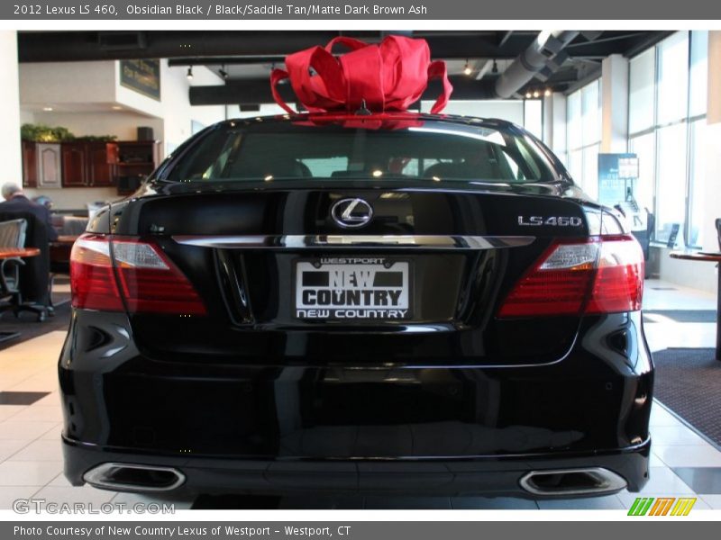 Obsidian Black / Black/Saddle Tan/Matte Dark Brown Ash 2012 Lexus LS 460