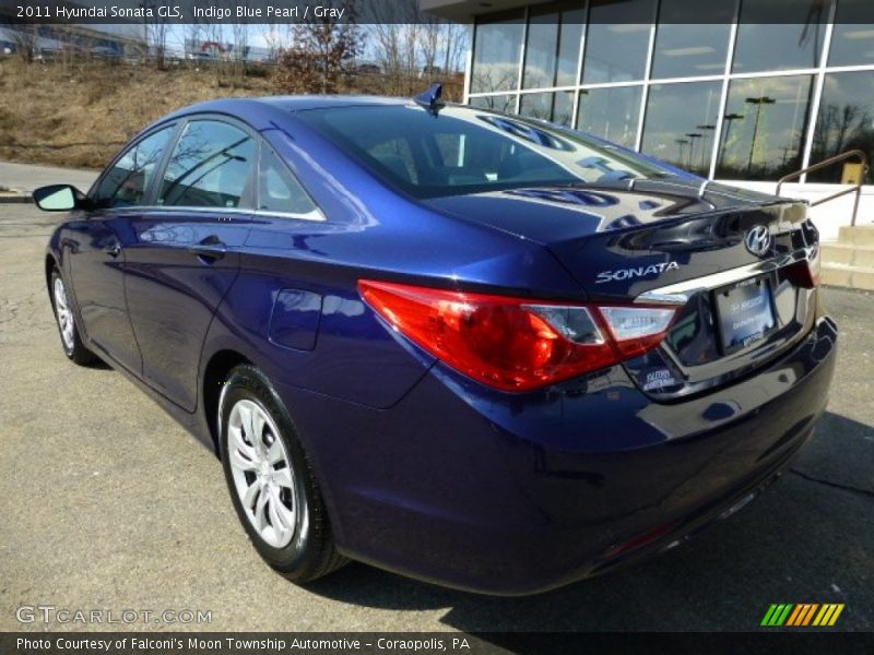 Indigo Blue Pearl / Gray 2011 Hyundai Sonata GLS