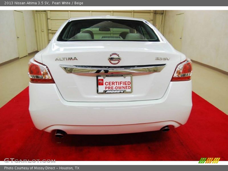 Pearl White / Beige 2013 Nissan Altima 3.5 SV