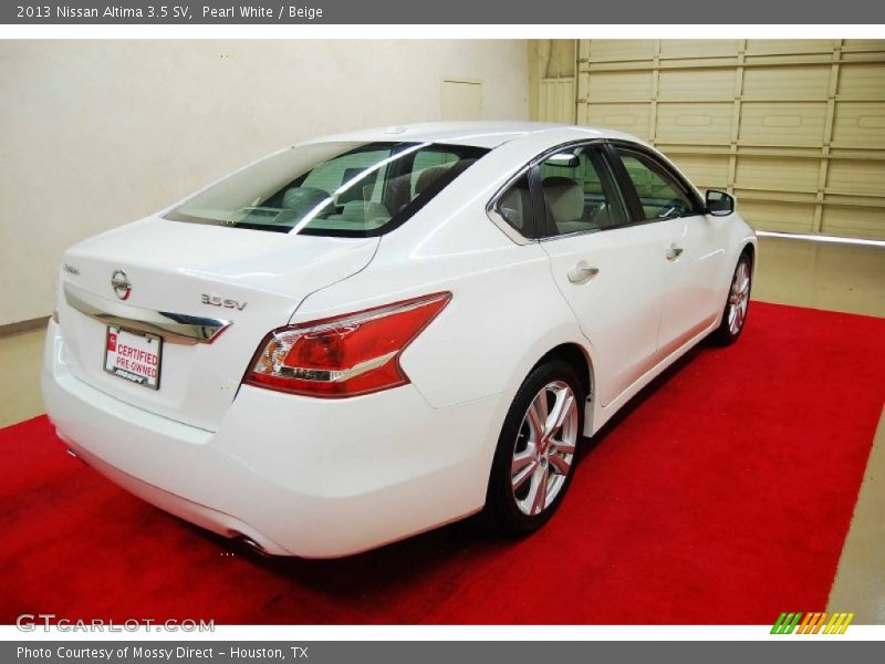 Pearl White / Beige 2013 Nissan Altima 3.5 SV