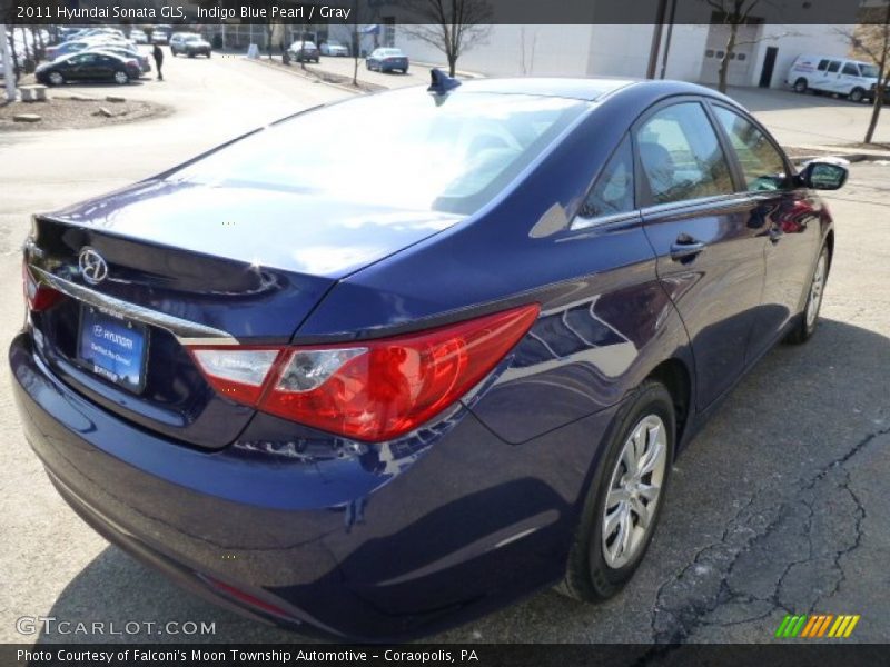 Indigo Blue Pearl / Gray 2011 Hyundai Sonata GLS