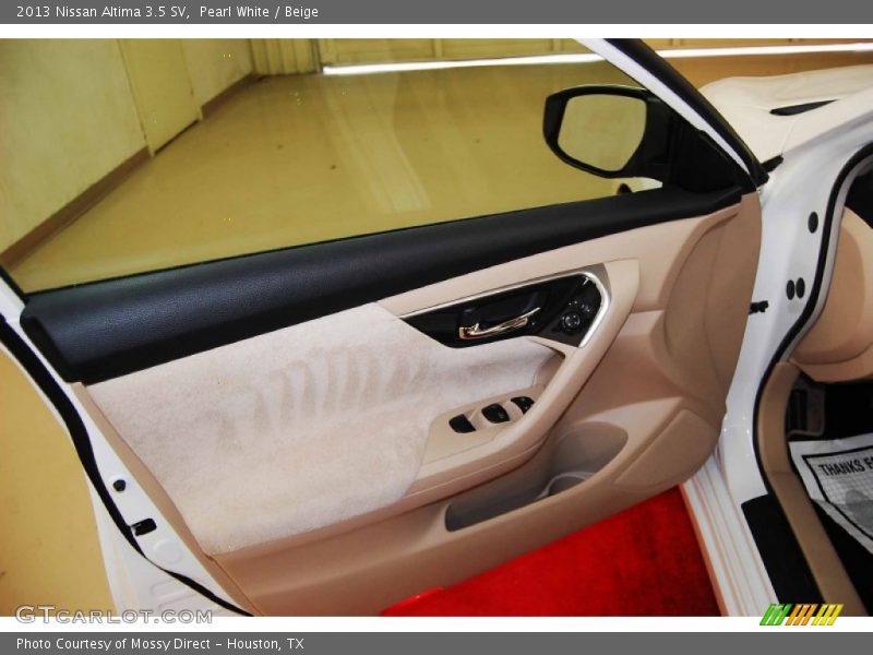 Pearl White / Beige 2013 Nissan Altima 3.5 SV