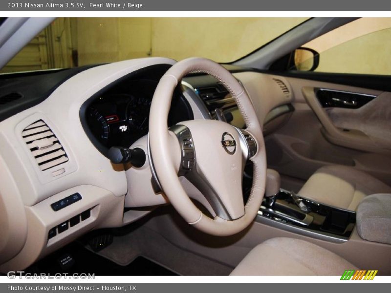 Pearl White / Beige 2013 Nissan Altima 3.5 SV