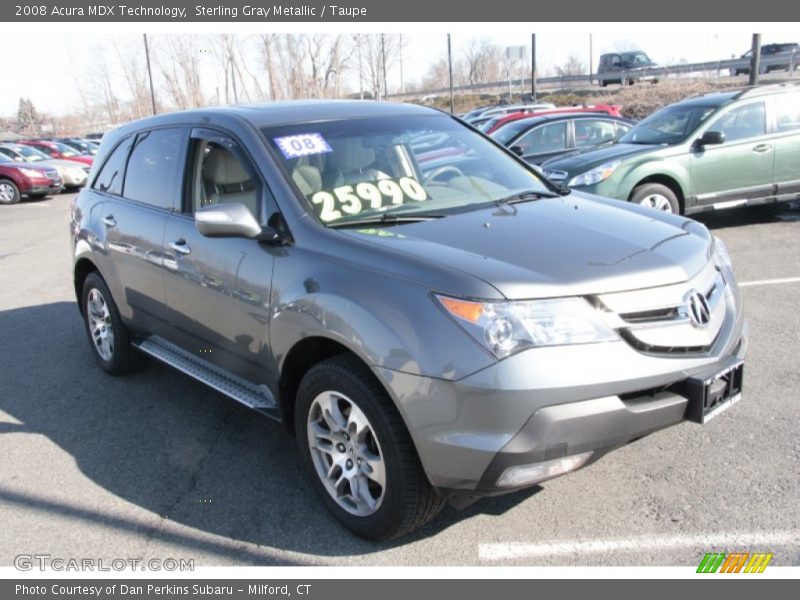 Sterling Gray Metallic / Taupe 2008 Acura MDX Technology