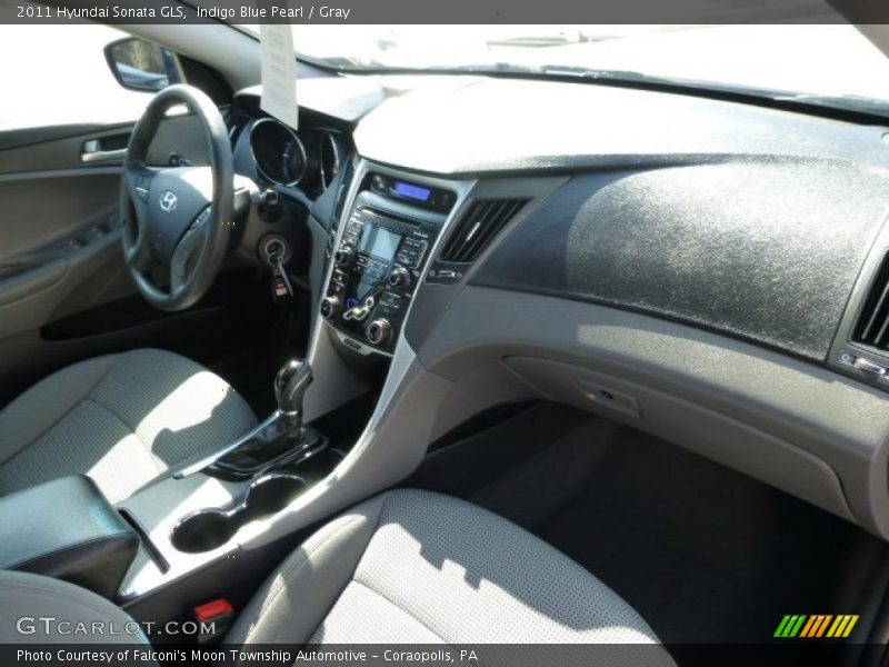 Indigo Blue Pearl / Gray 2011 Hyundai Sonata GLS