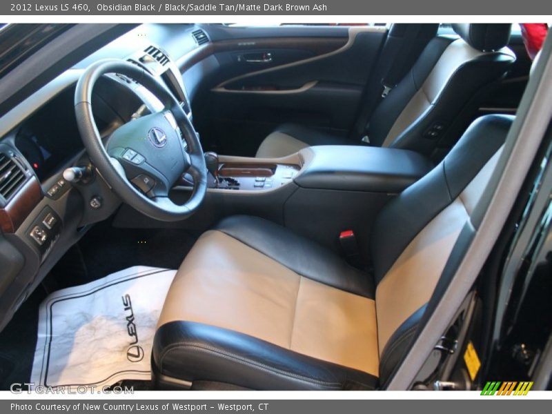  2012 LS 460 Black/Saddle Tan/Matte Dark Brown Ash Interior