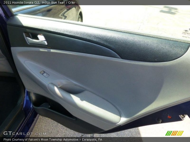 Indigo Blue Pearl / Gray 2011 Hyundai Sonata GLS