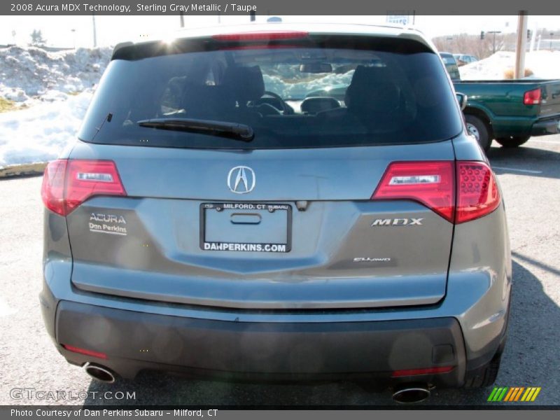 Sterling Gray Metallic / Taupe 2008 Acura MDX Technology