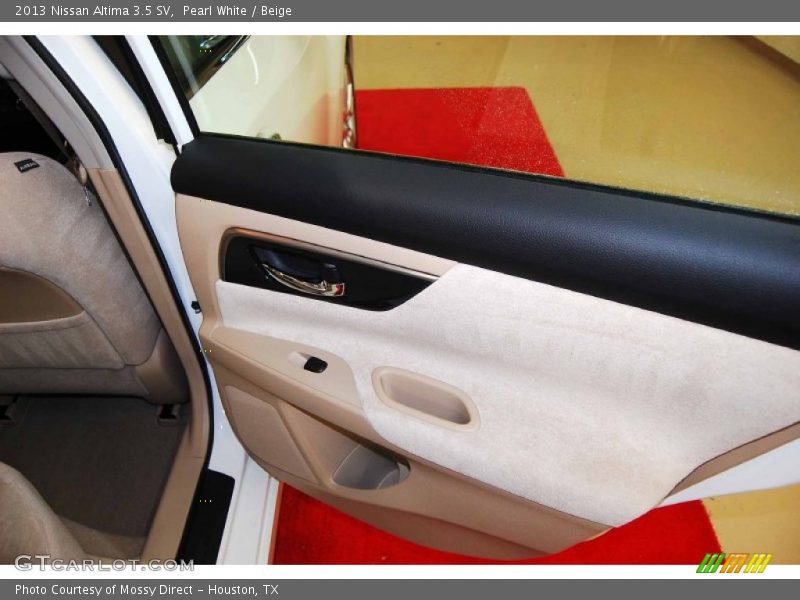 Pearl White / Beige 2013 Nissan Altima 3.5 SV