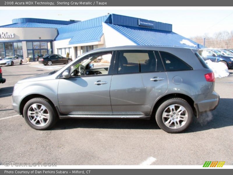 Sterling Gray Metallic / Taupe 2008 Acura MDX Technology