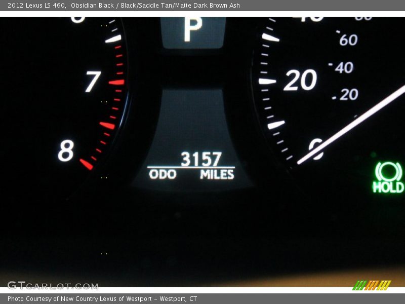 Obsidian Black / Black/Saddle Tan/Matte Dark Brown Ash 2012 Lexus LS 460