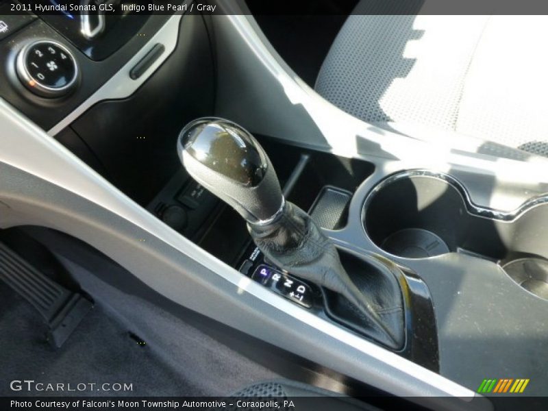 Indigo Blue Pearl / Gray 2011 Hyundai Sonata GLS