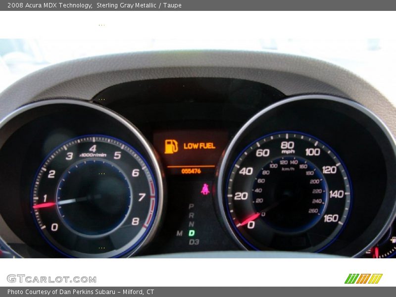 Sterling Gray Metallic / Taupe 2008 Acura MDX Technology